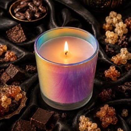 Frankincense, Cocoa & Myrrh Iridescent Glass
