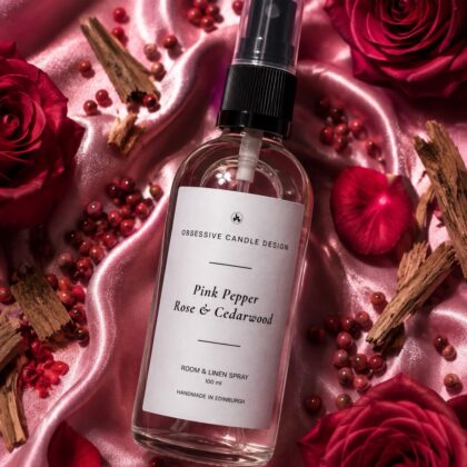 pink pepper rose cedarwood room and linen spray