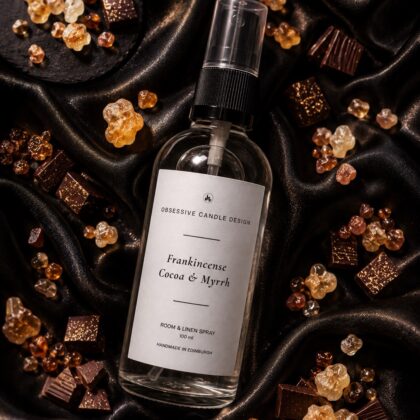 frankincense cocoa myrrh room linen spray